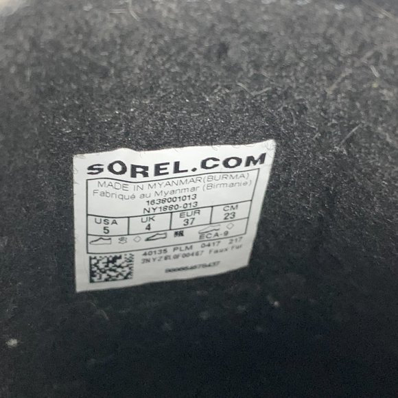 Sorel Yoot Pac Black Leather Rubber Waterproof Winter Boots Yth Sz 5 NY1880-013 - Picture 5 of 6